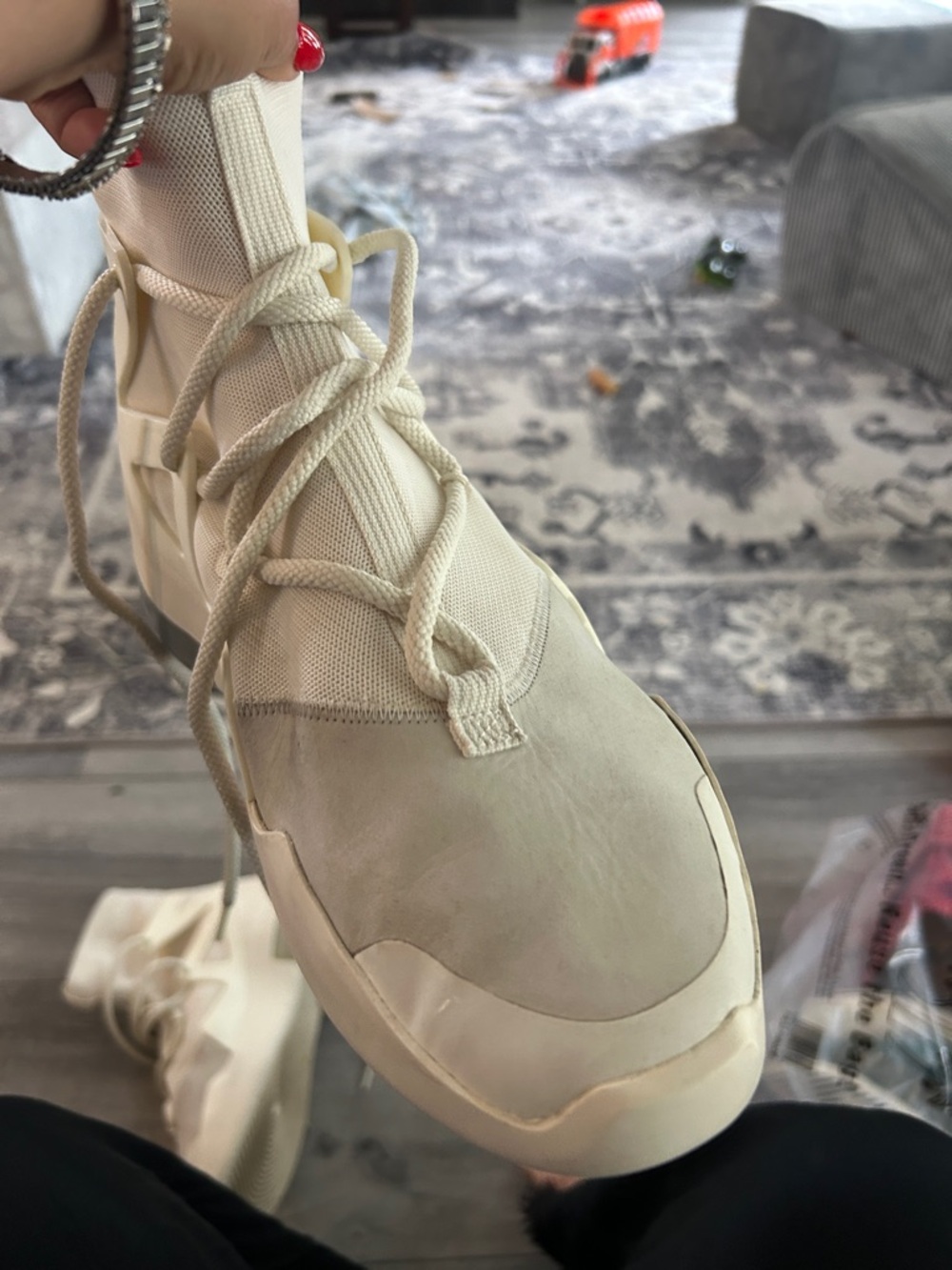 Nike Air Fear Of God 1 High-Top Sneakers in Sail White Sz US 11 - Picture 6 of 12